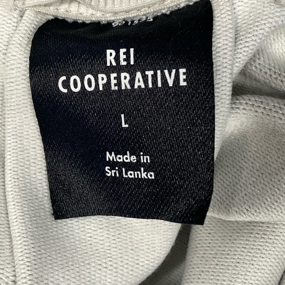 REI CoopTake Your Time Pullover Gray Drawstring Waist Mock Neck Large 167868 - Picture 6 of 9